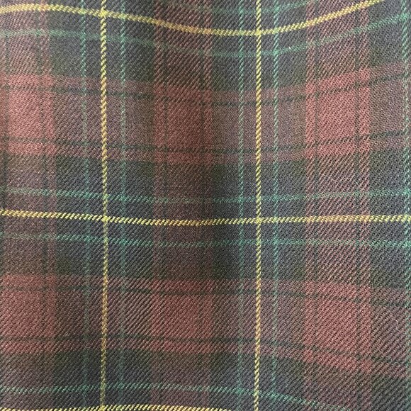 Vintage 90s A-Line Tartan Plaid Pleated Skirt - Size M - Picture 11 of 13
